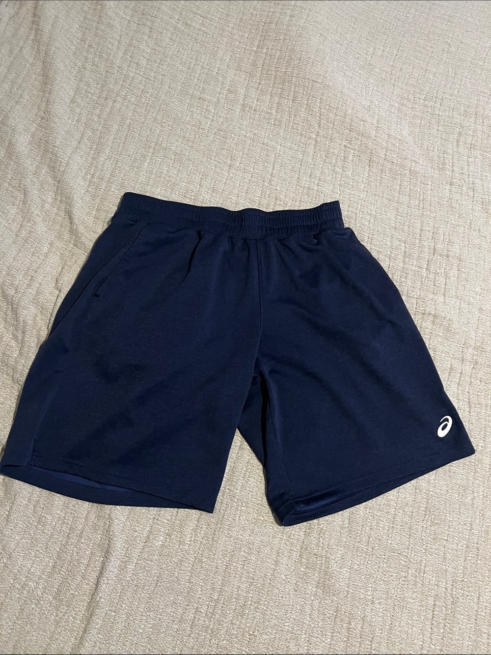 Asics Men’s Navy Blue Athletic Shorts with pockets